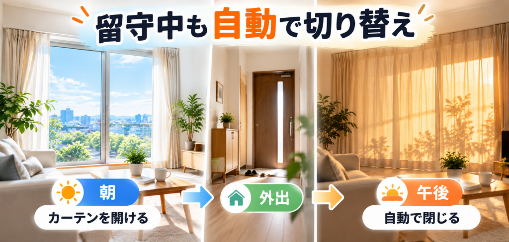 留守中も自動で切り替え