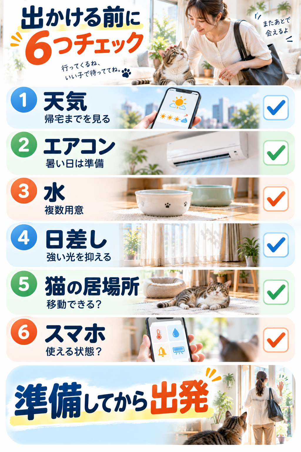 出かける前の6つチェック