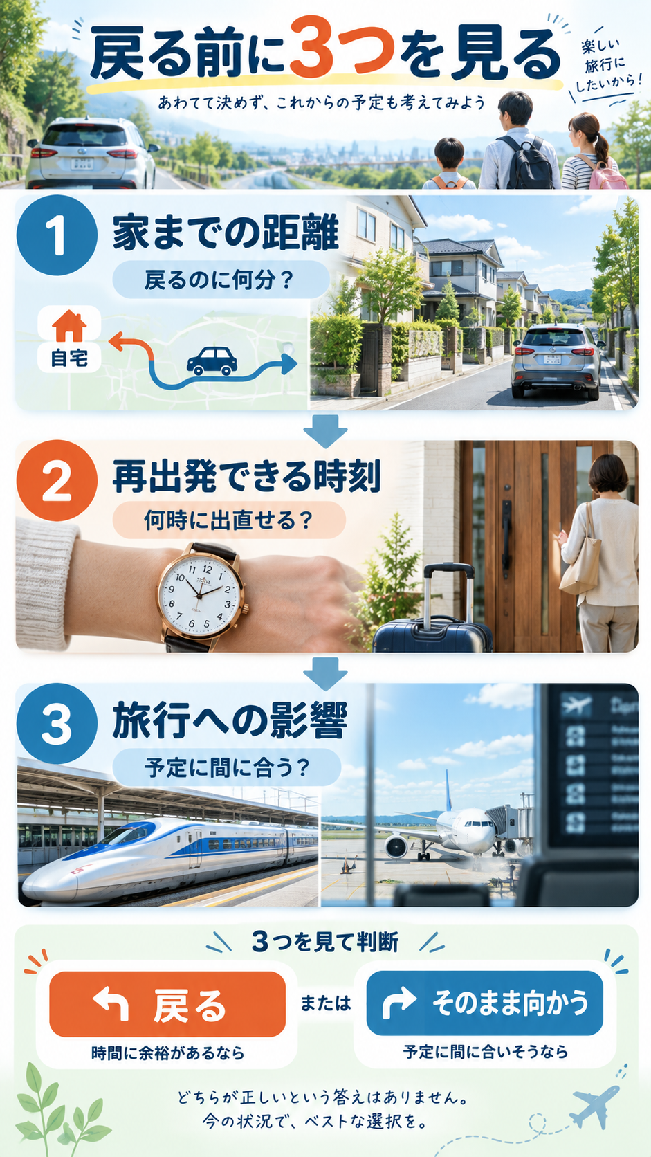 戻る前に見る旅の3ポイント