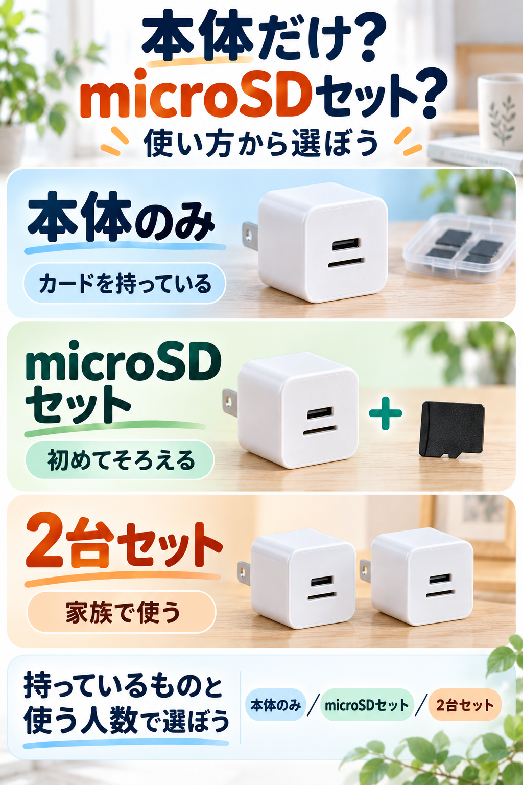 Qubii Duoとセットの選び方