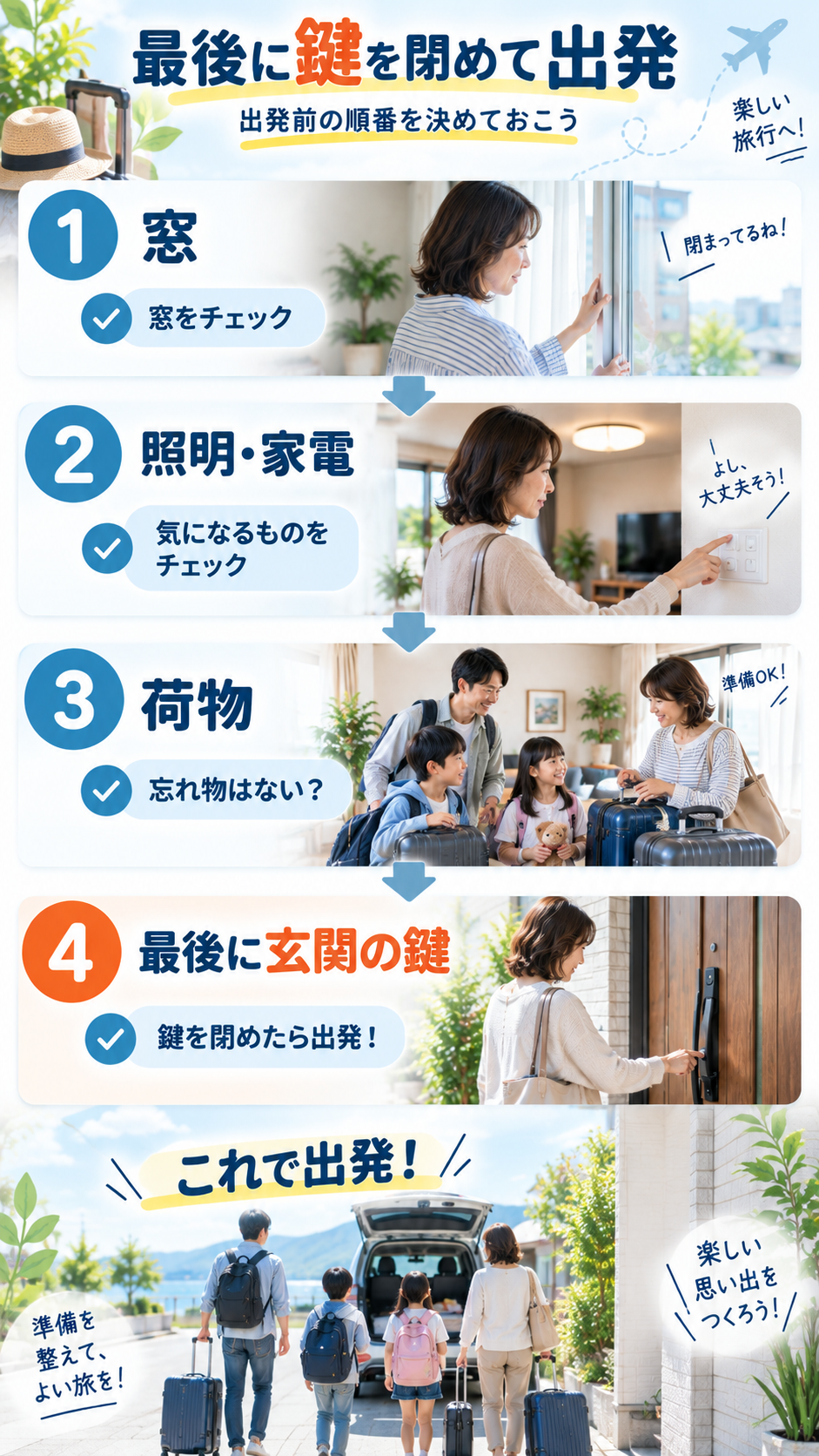 旅行前のチェックポイント