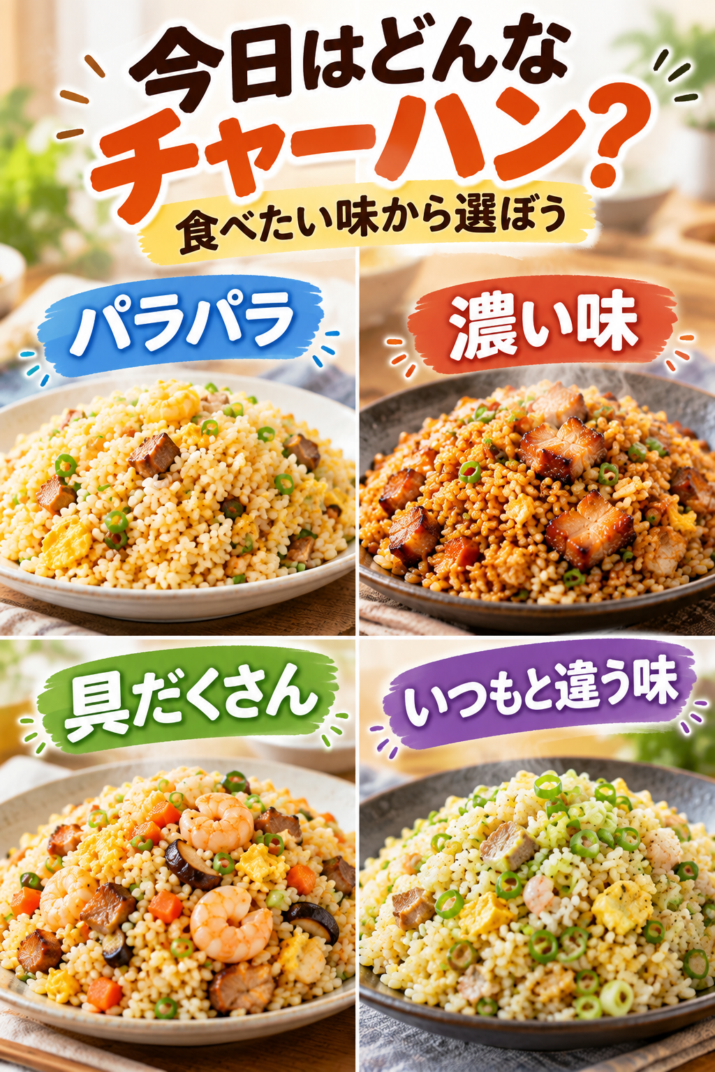 今日はどんなチャーハン?