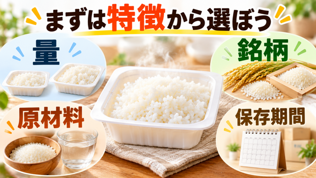 まずは特徴から選ぼう