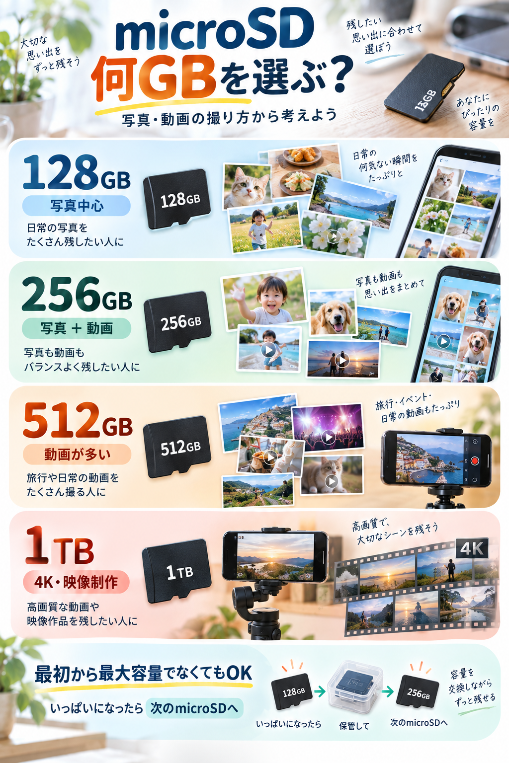microSD容量の選び方ガイド