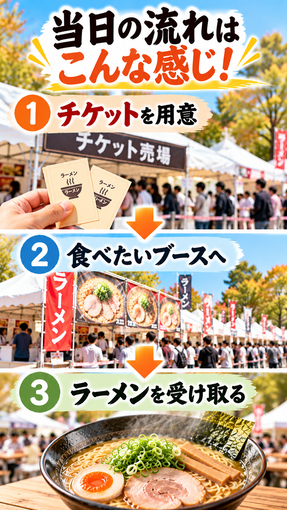 ラーメンフェスの楽しみ方3ステップ
