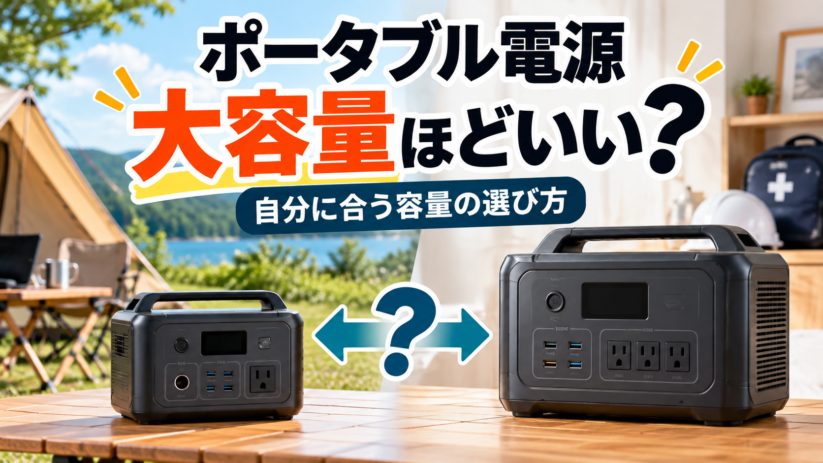 ポータブル電源は大容量ほどいい？