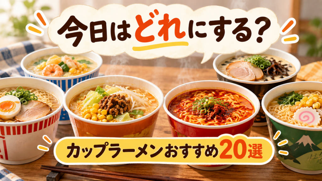 今日はどれにする？カップ麺20選