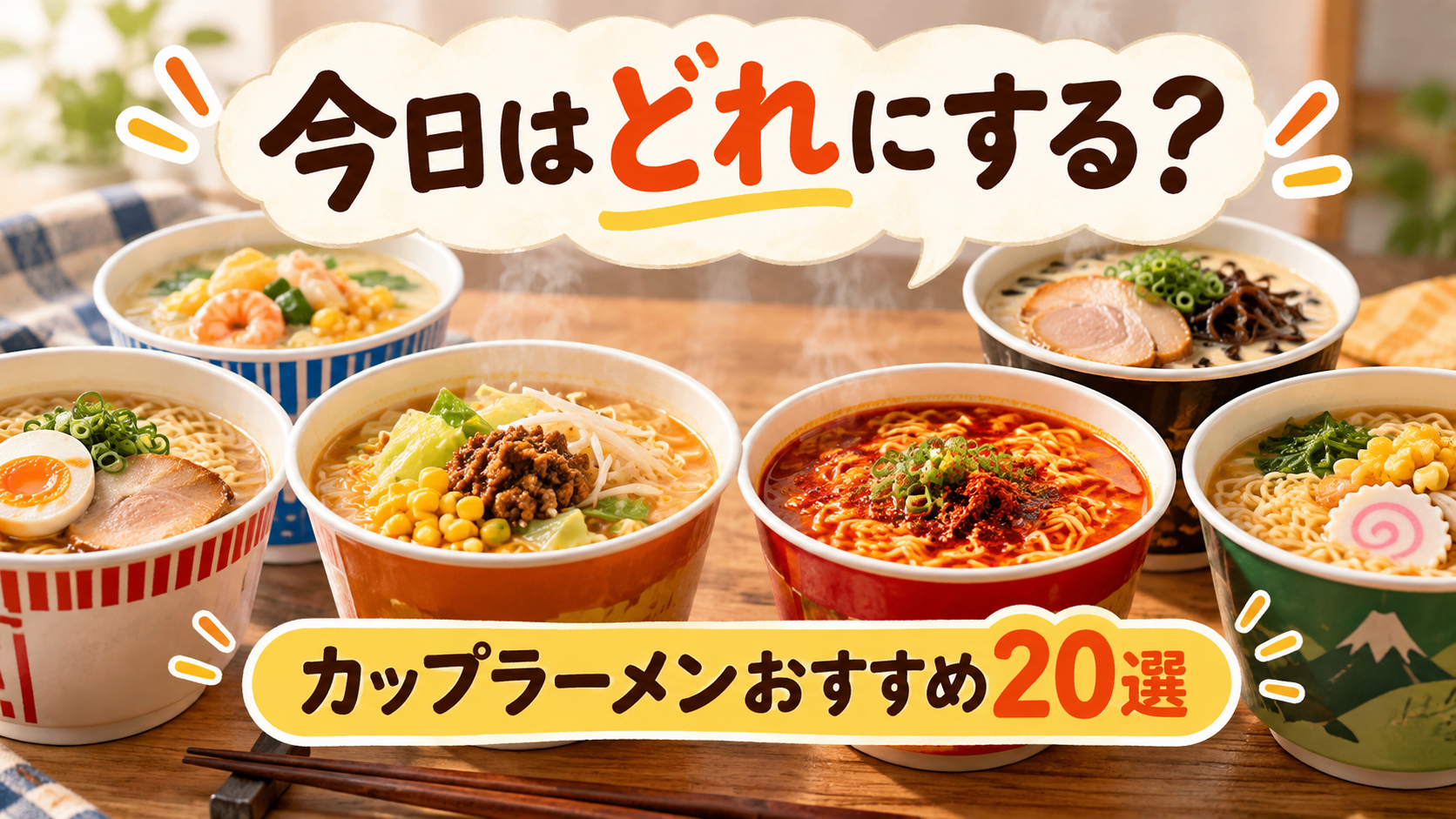 今日はどれにする？カップ麺20選