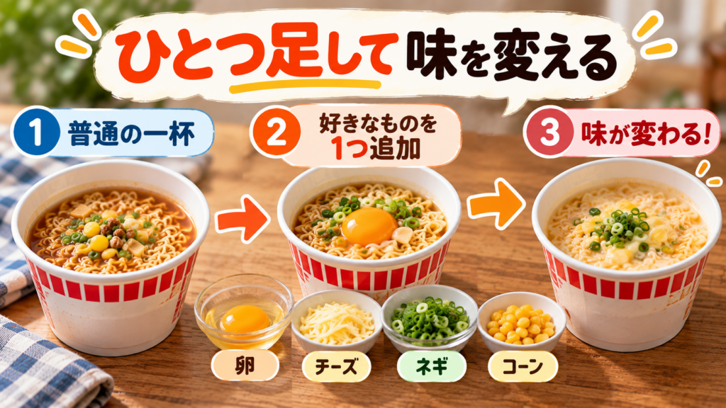 ひとつ足して変わるラーメン
