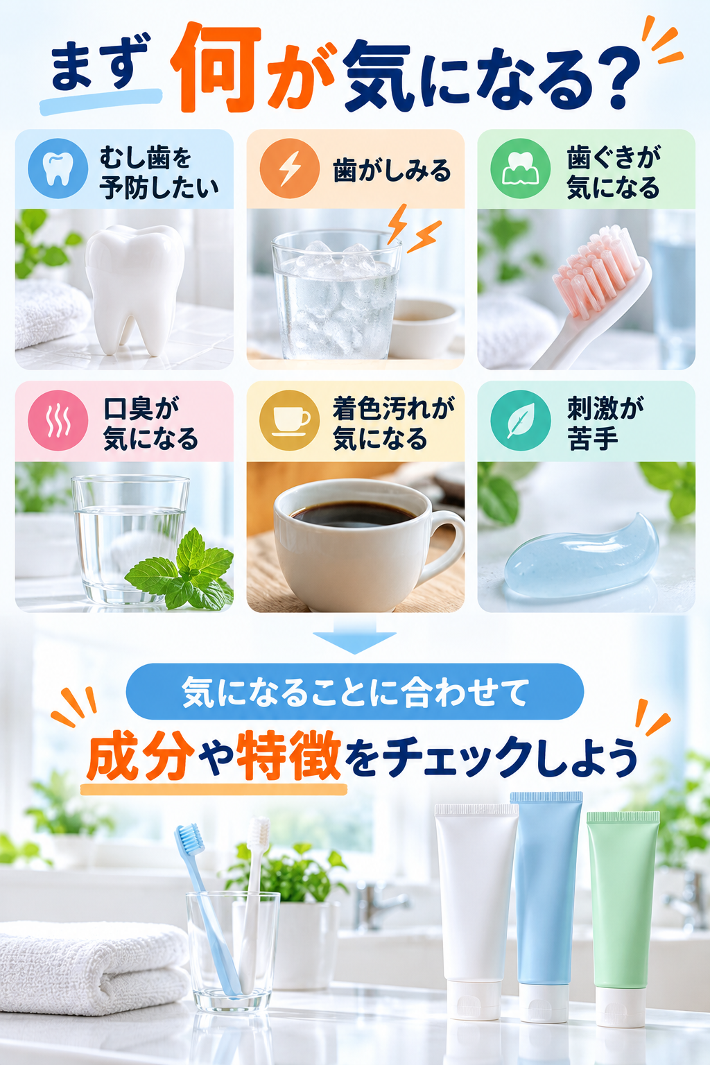 歯のお悩み別ケア選びガイド