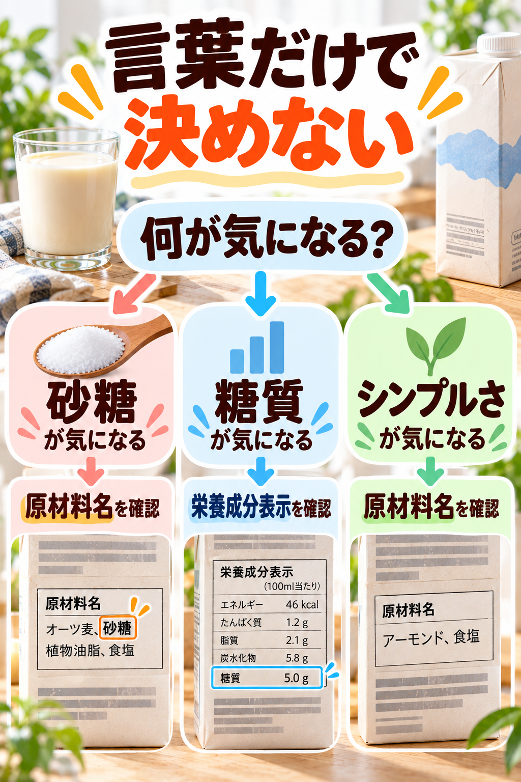 植物性ミルク選びのポイント