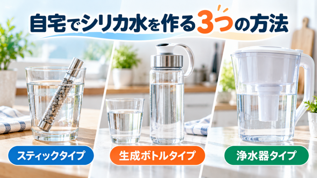 自宅で作るシリカ水3つの方法