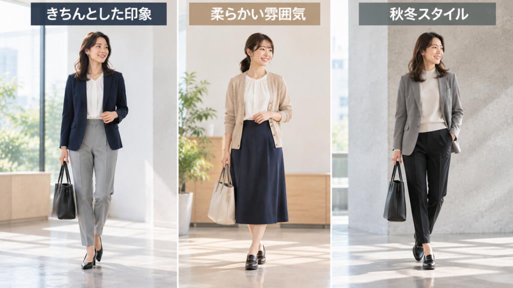 女性用オフィススタイル3選್
