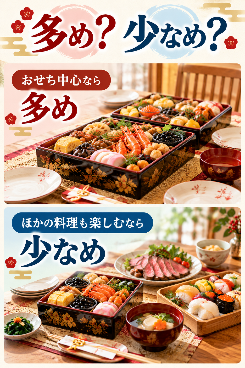 おせちは多め？少なめ？