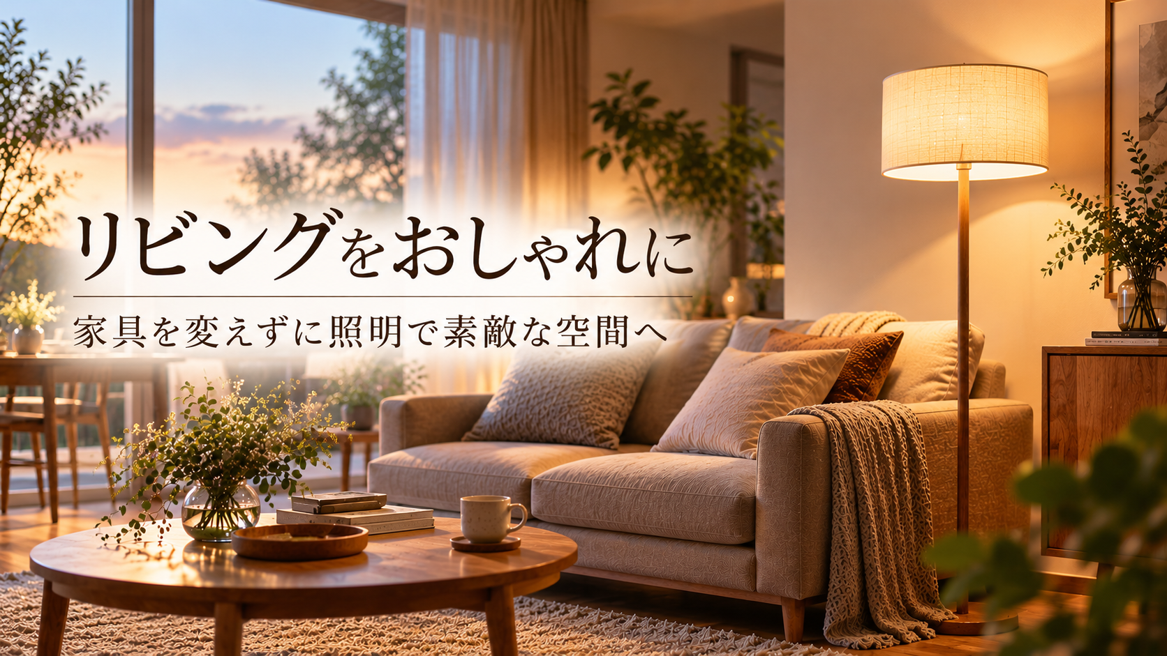 照明で彩る、心地よいリビング