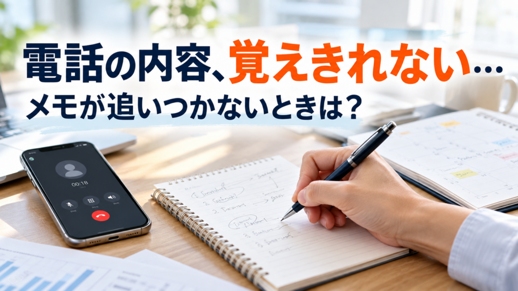 電話の内容を覚えきれない場合の対処法