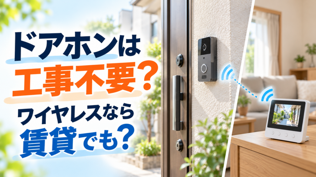 工事不要のワイヤレスドアホン